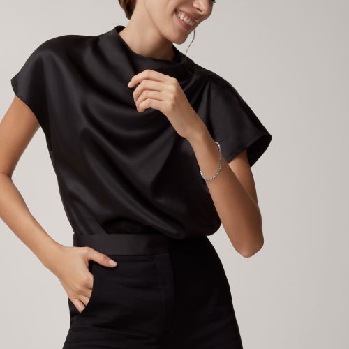 Lignes Essentielles系列手链，镶嵌圆形明亮式切割钻石