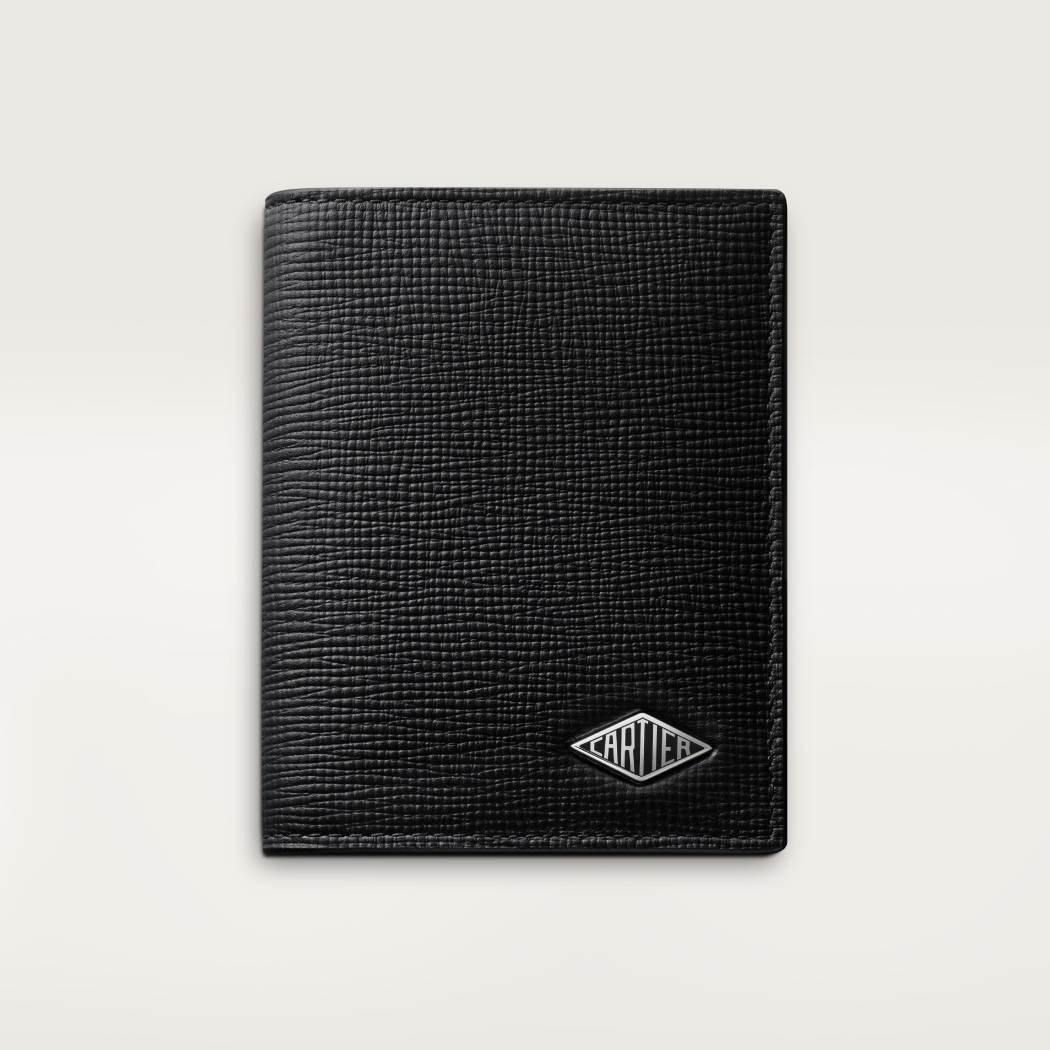 4信用卡皮夹，Cartier Losange系列 黑色 小牛皮