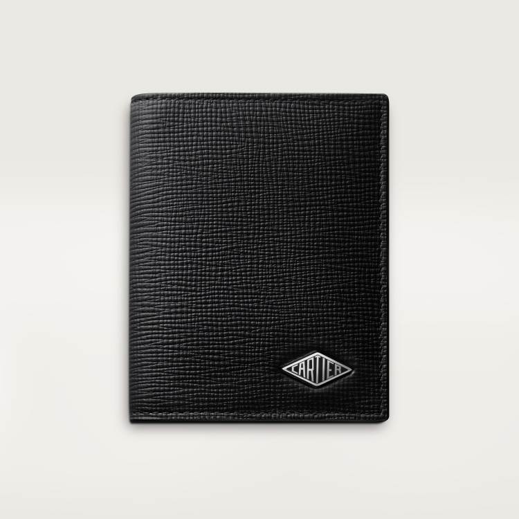 4信用卡皮夹，Cartier Losange系列 黑色 小牛皮