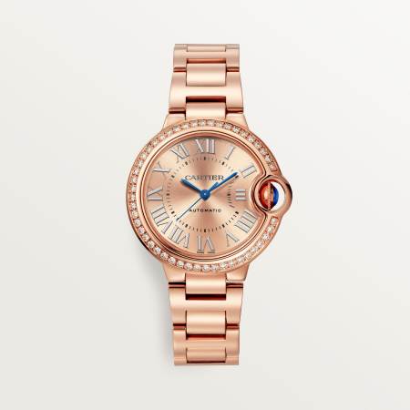 Ballon Bleu de Cartier卡地亚蓝气球腕表 33毫米 18K玫瑰金 自动上链
