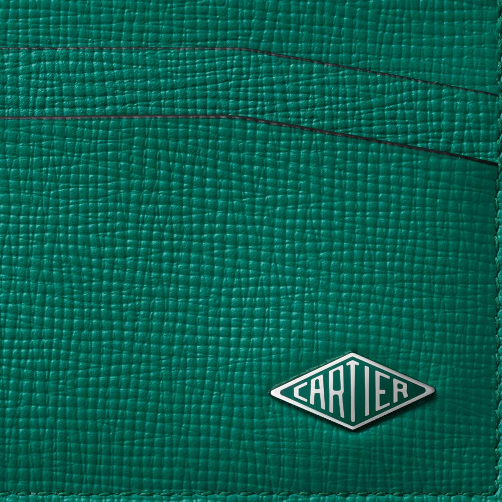 Cartier Losange系列双层卡片夹  绿色 小牛皮