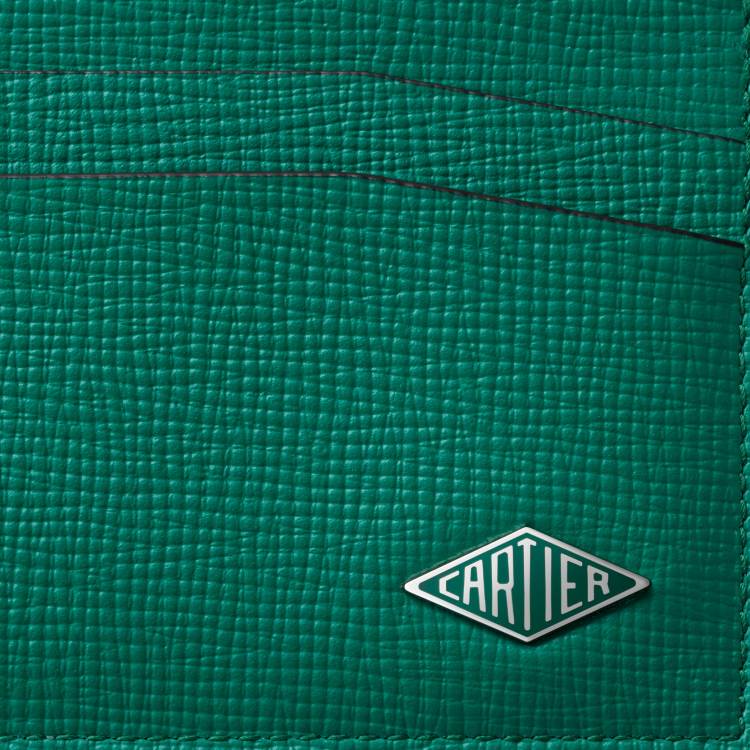 Cartier Losange系列双层卡片夹  绿色 小牛皮