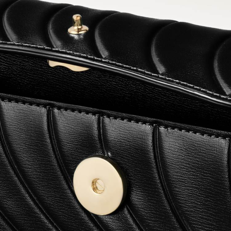 Panthère C de Cartier系列迷你款链条手袋 黑色 小牛皮