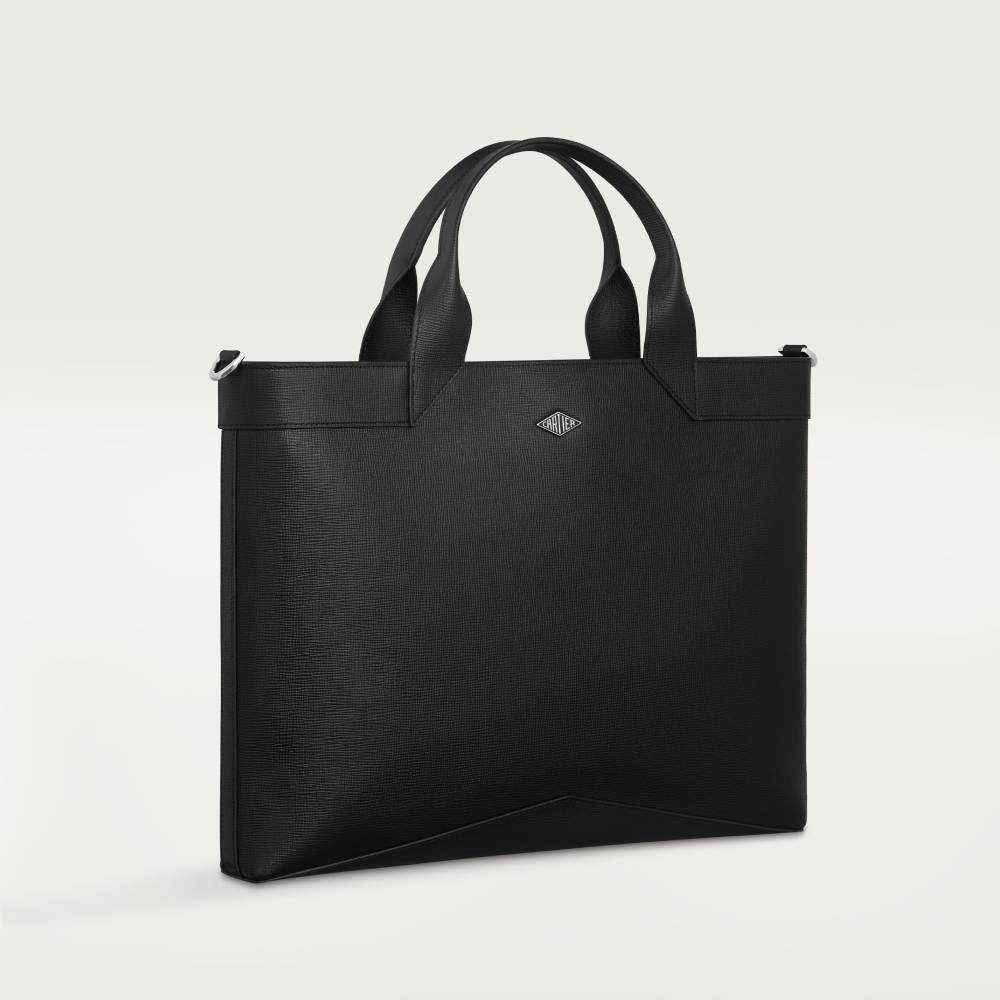Cartier Losange公文包 黑色 小牛皮