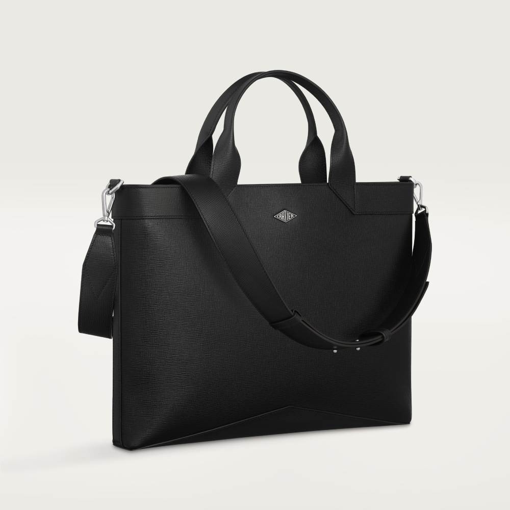 Cartier Losange公文包 黑色 小牛皮