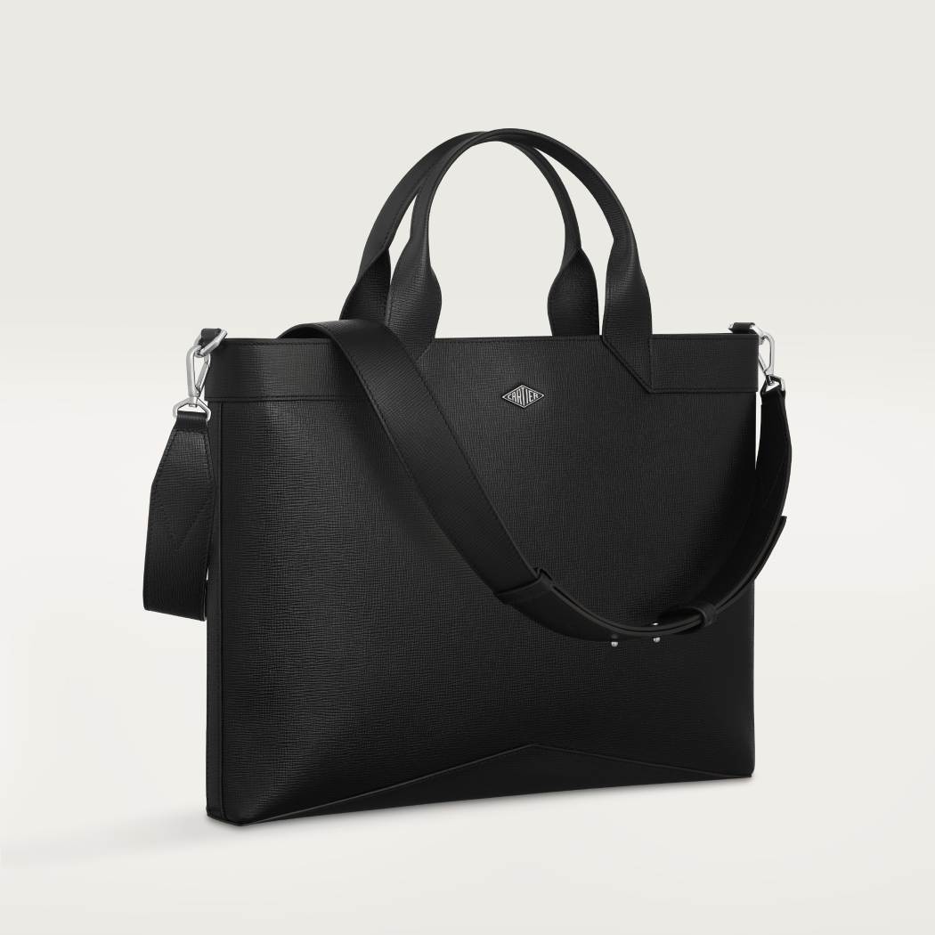 Cartier Losange公文包 黑色 小牛皮
