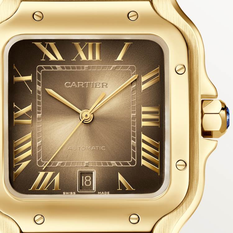Santos de Cartier腕表 大号 18K黄金 自动上链