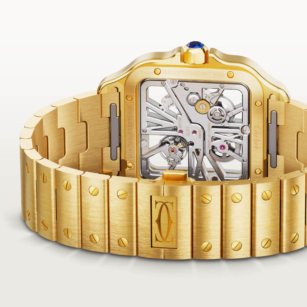 Santos de Cartier腕表 大号 18K黄金 手动上链
