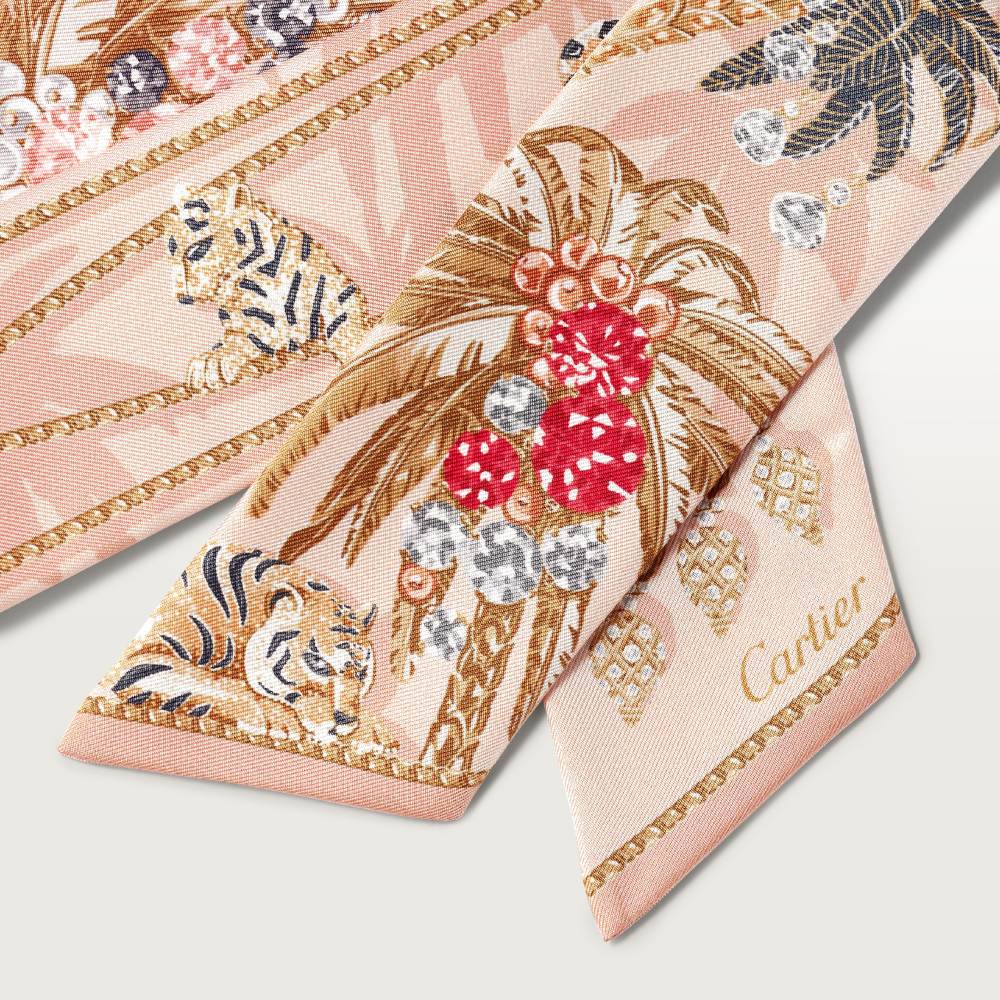 Jewellery Palm Trees图案Bandeau细丝巾
