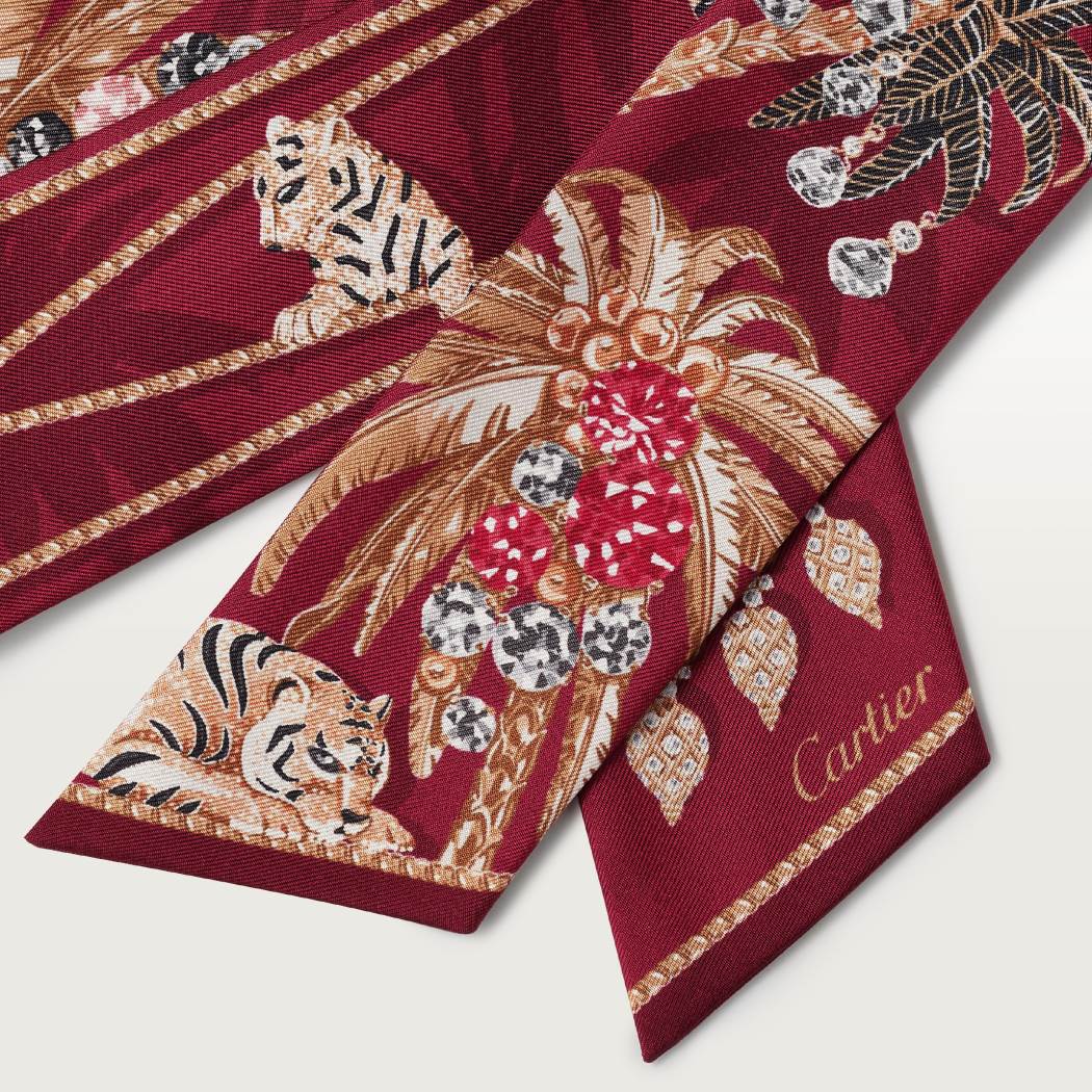 Jewellery Palm Trees图案Bandeau细丝巾
