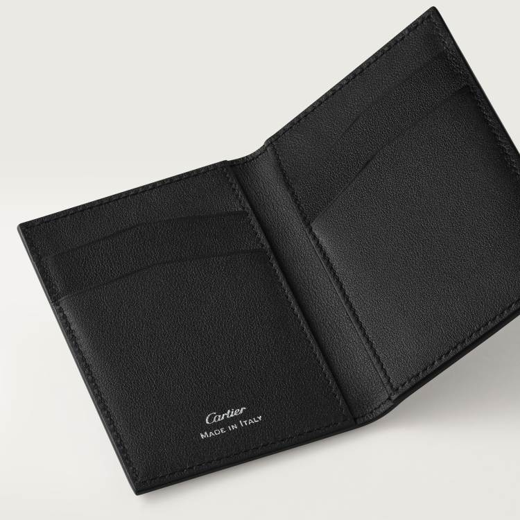 4信用卡皮夹，Cartier Losange Shadow系列 黑色 小牛皮