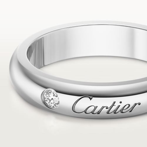 C de Cartier戒指，宽4毫米，镶嵌1颗钻石