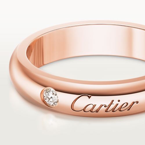 C de Cartier戒指，宽4毫米，镶嵌1颗钻石