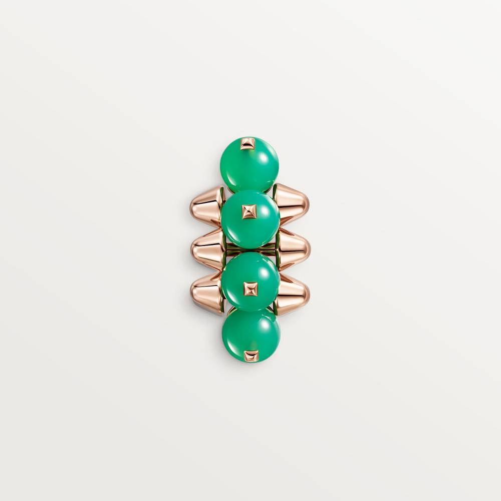 Clash de Cartier戒指，绿玉髓，超大号款  18K玫瑰金