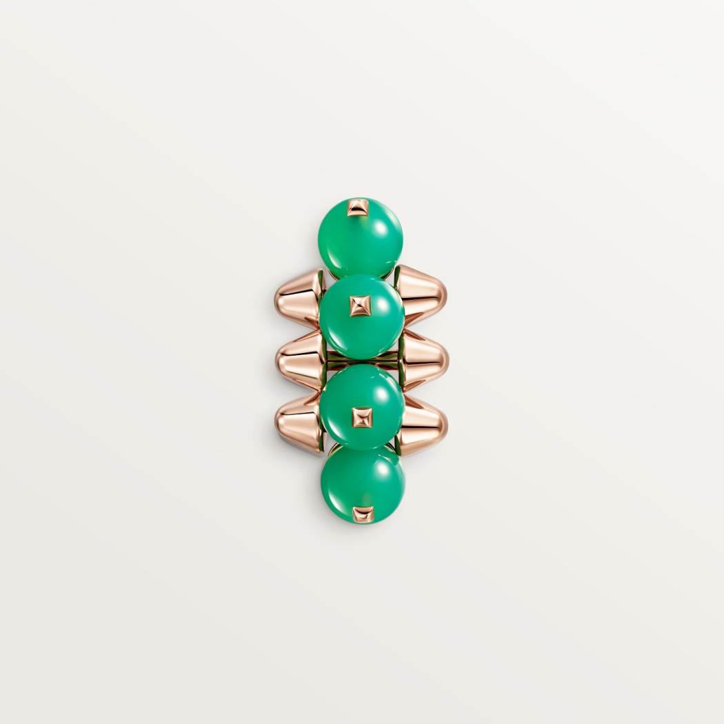 Clash de Cartier戒指，绿玉髓，超大号款  18K玫瑰金