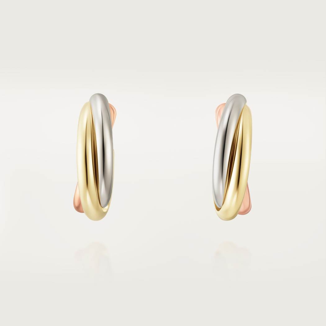 Trinity耳环 18K白金，18K黄金，18K玫瑰金