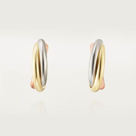 Trinity耳环 18K白金，18K黄金，18K玫瑰金
