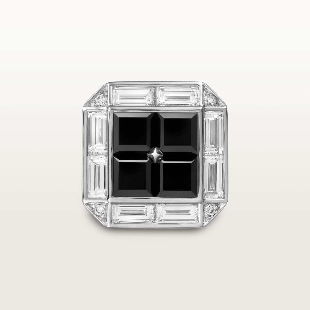 Cartier Héritage系列缟玛瑙衬衫钉饰