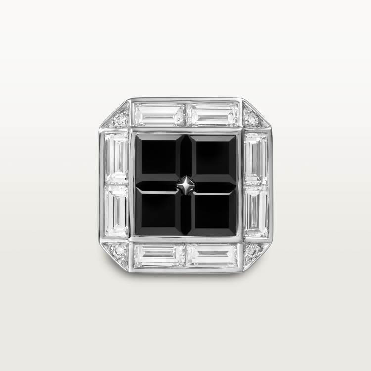 Cartier Héritage系列缟玛瑙衬衫钉饰