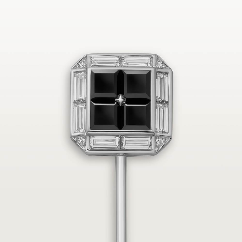 Cartier Héritage缟玛瑙领带针