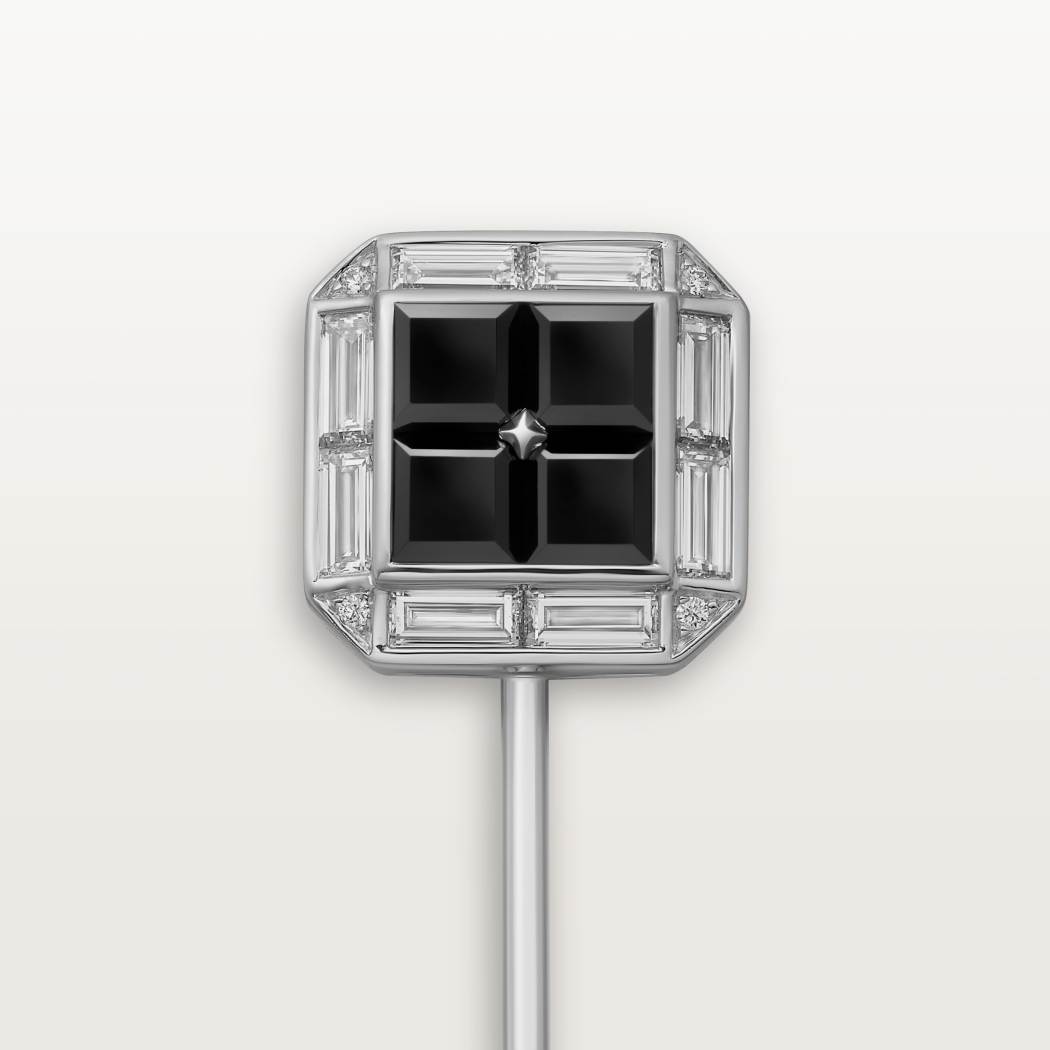 Cartier Héritage缟玛瑙领带针