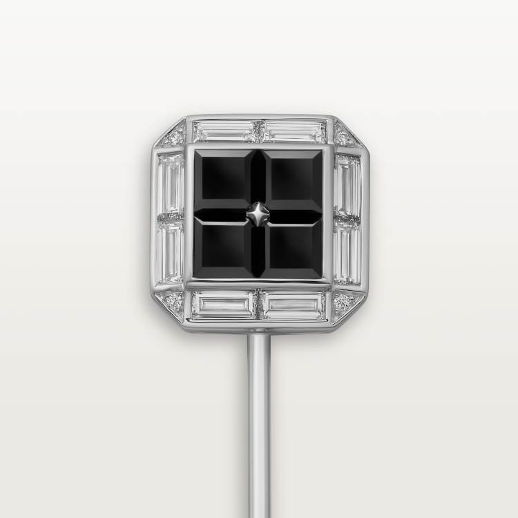 Cartier Héritage缟玛瑙领带针