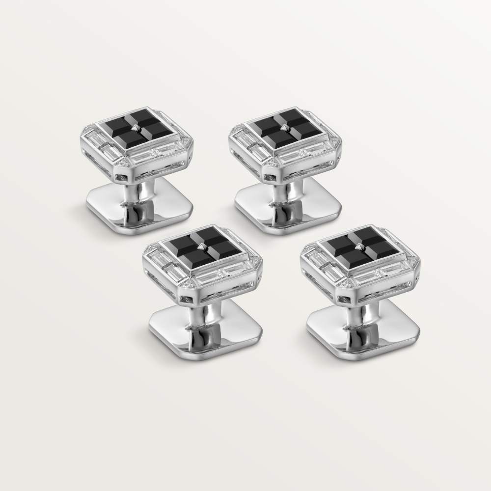 Cartier Héritage系列缟玛瑙衬衫钉饰
