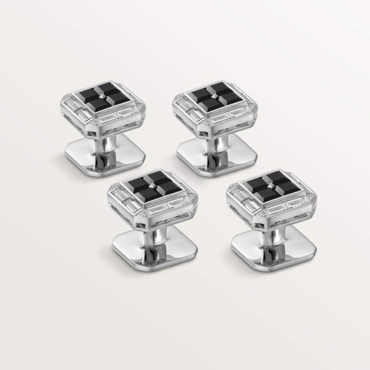 Cartier Héritage系列缟玛瑙衬衫钉饰