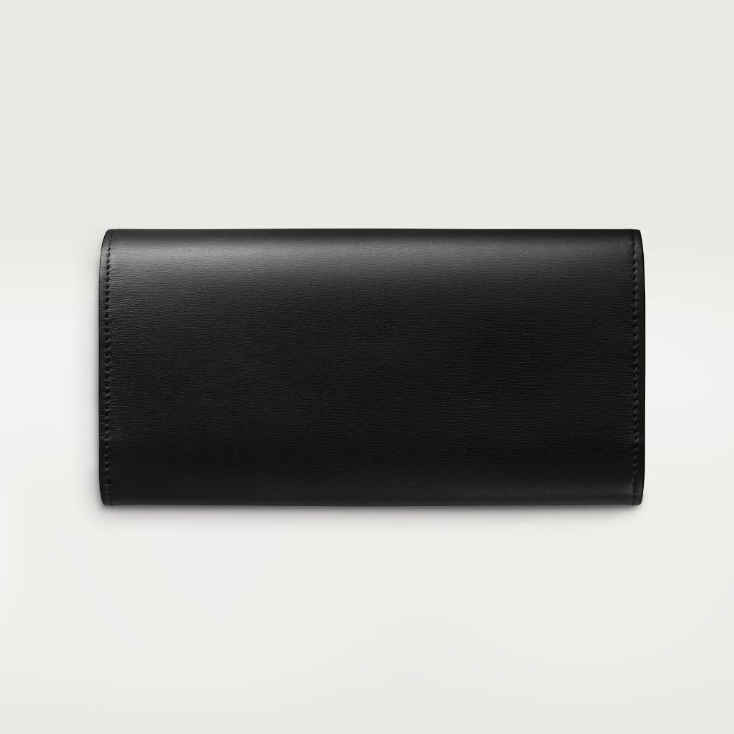 Panthère C de Cartier系列翻盖通用型皮夹 黑色 小牛皮