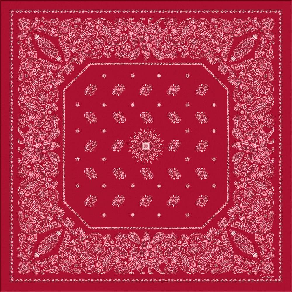 Double C Paisley 90方巾