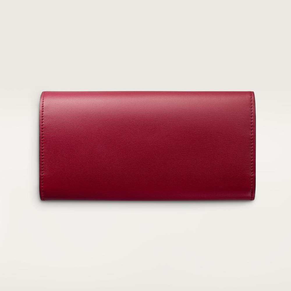Panthère C de Cartier系列翻盖通用型皮夹 樱桃红色 小牛皮
