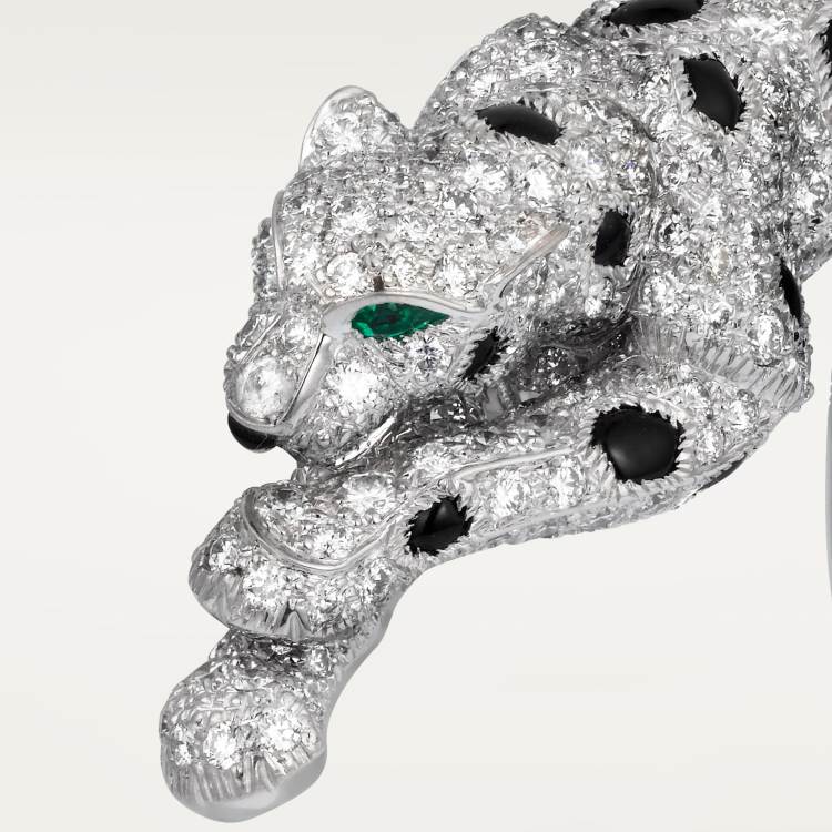 Panthère de Cartier卡地亚猎豹戒指，铺镶钻石 18K白金