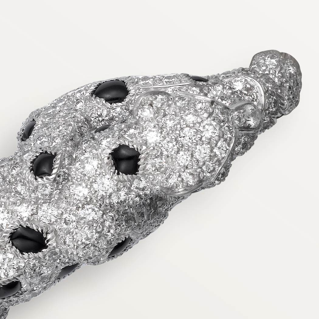 Panthère de Cartier卡地亚猎豹戒指，铺镶钻石 18K白金