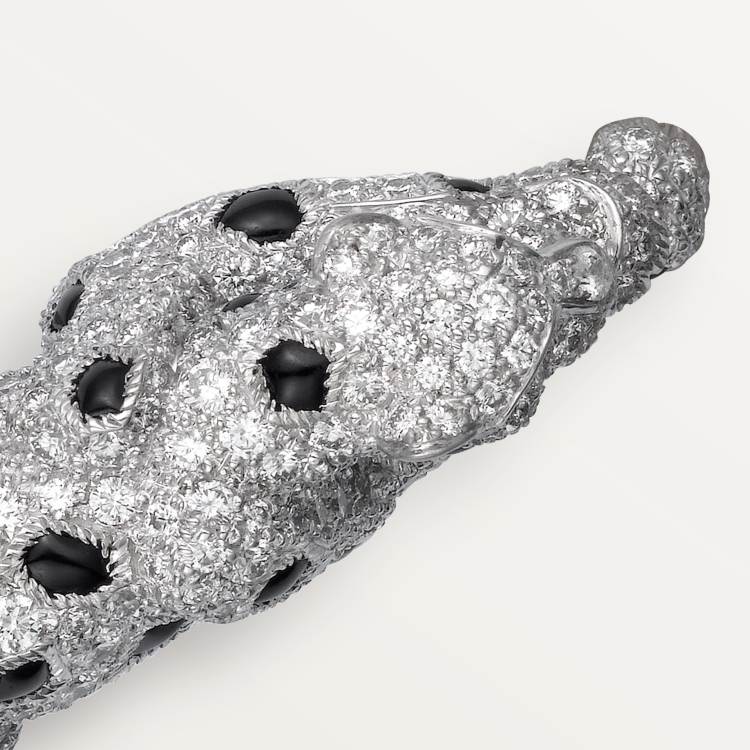 Panthère de Cartier卡地亚猎豹戒指，铺镶钻石 18K白金