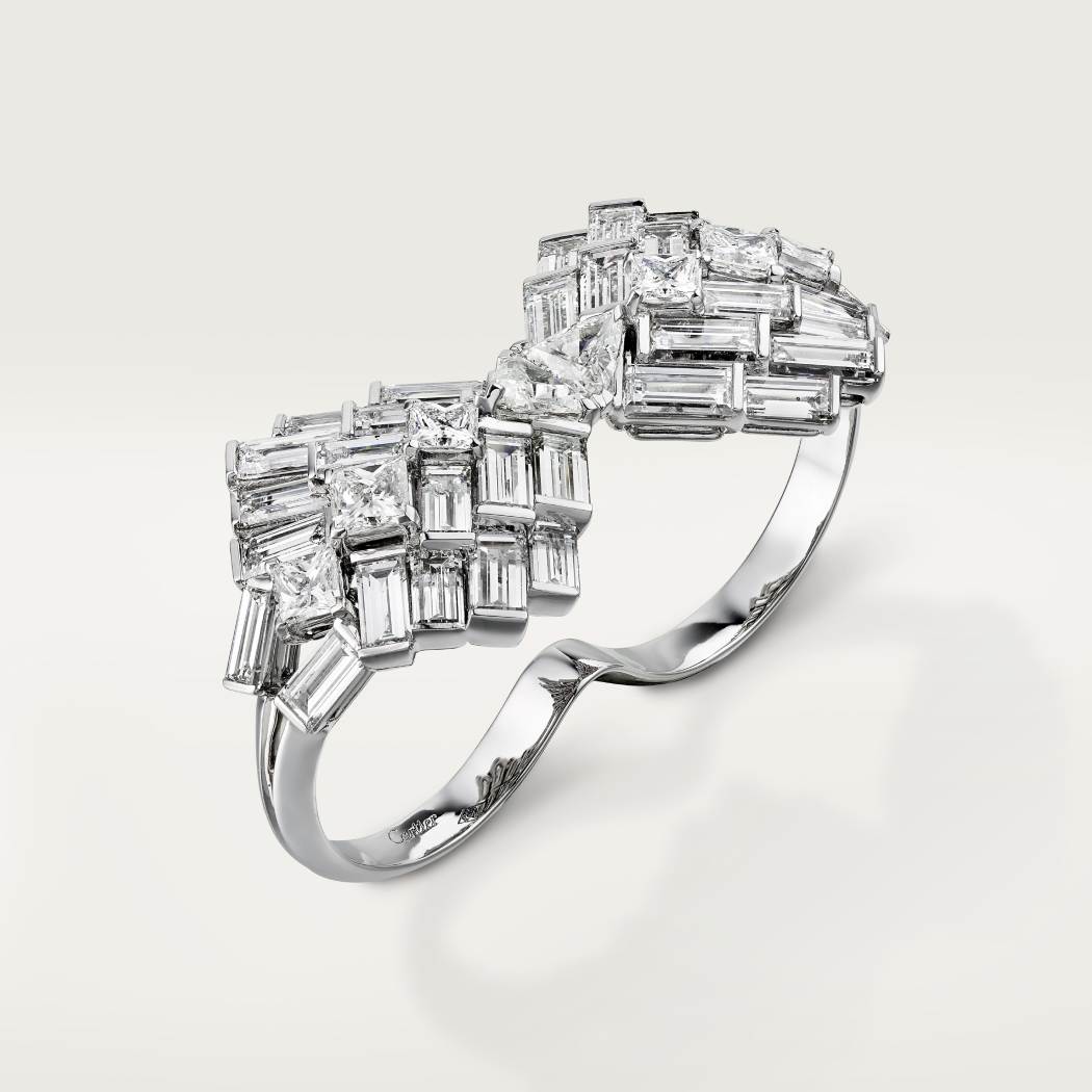 Reflection de Cartier戒指，镶嵌钻石 18K白金