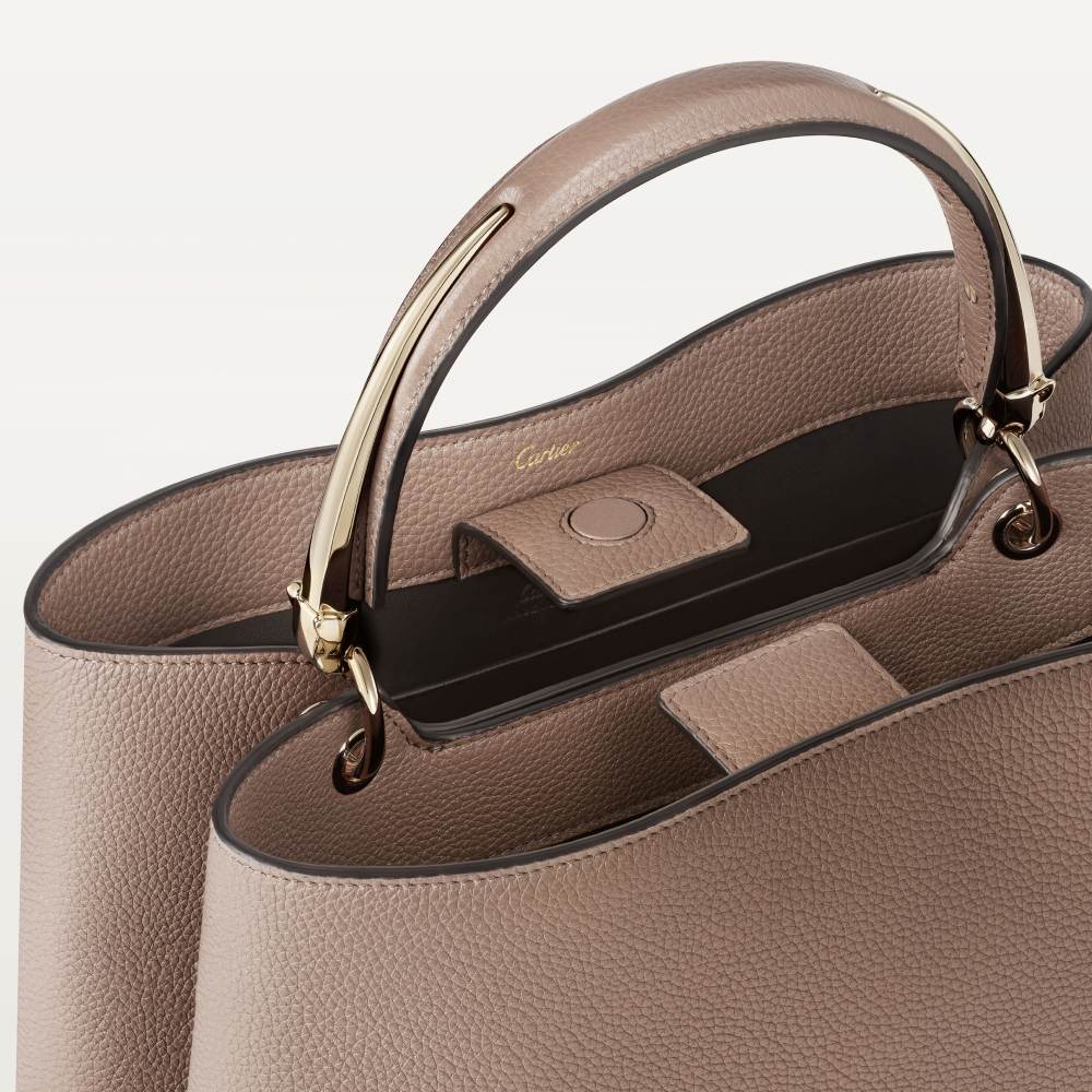 Panthère de Cartier系列中号款手袋 粘土色 小牛皮