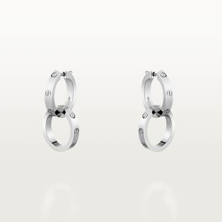 LOVE耳环，可转换 18K白金