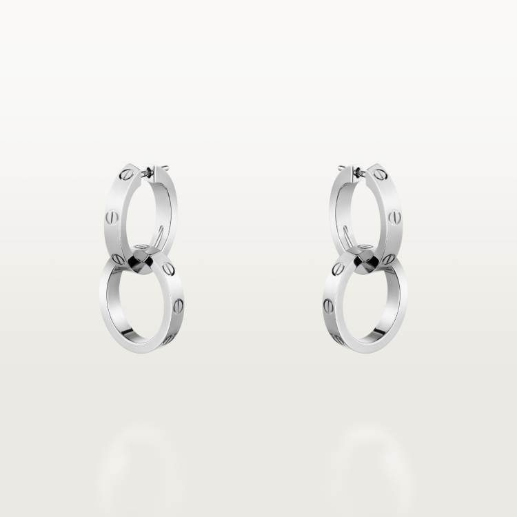 LOVE耳环，可转换 18K白金