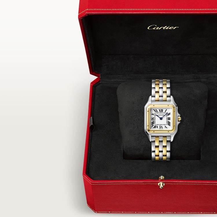 Panthère de Cartier腕表 中号款 K金 - 精钢色 石英