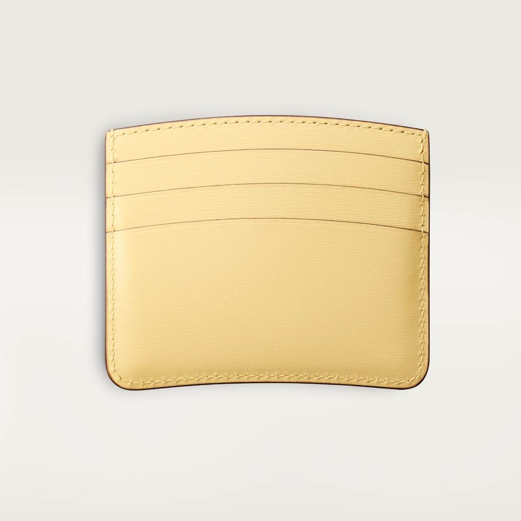 Panthère C de Cartier系列单层卡片夹 Mimosa yellow 小牛皮