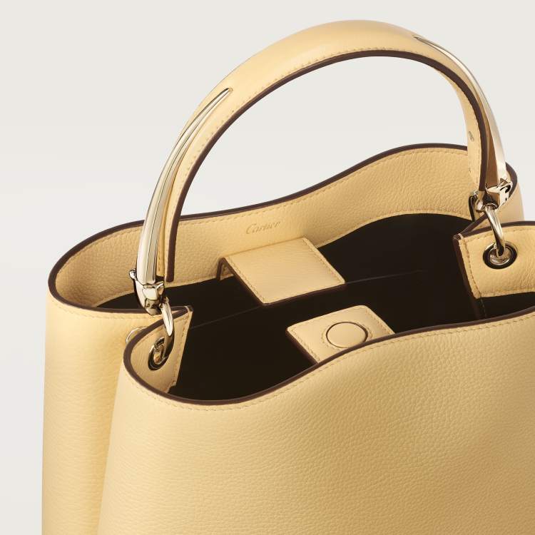 Panthère de Cartier系列小号款手袋 Mimosa yellow 小牛皮