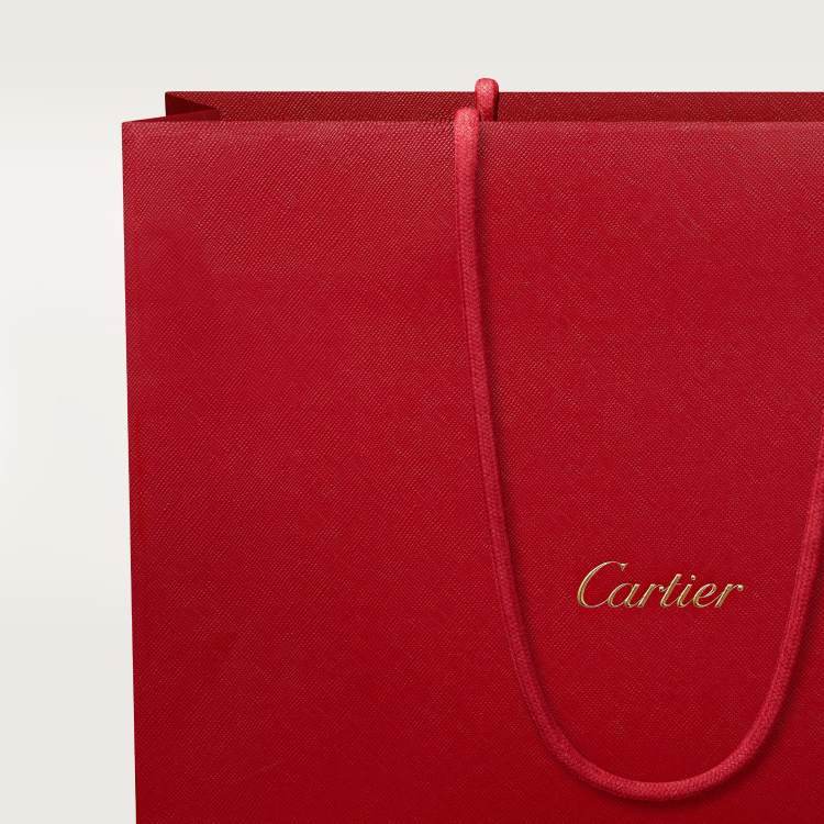 Panthère C de Cartier系列迷你款手袋 盐白色 小牛皮