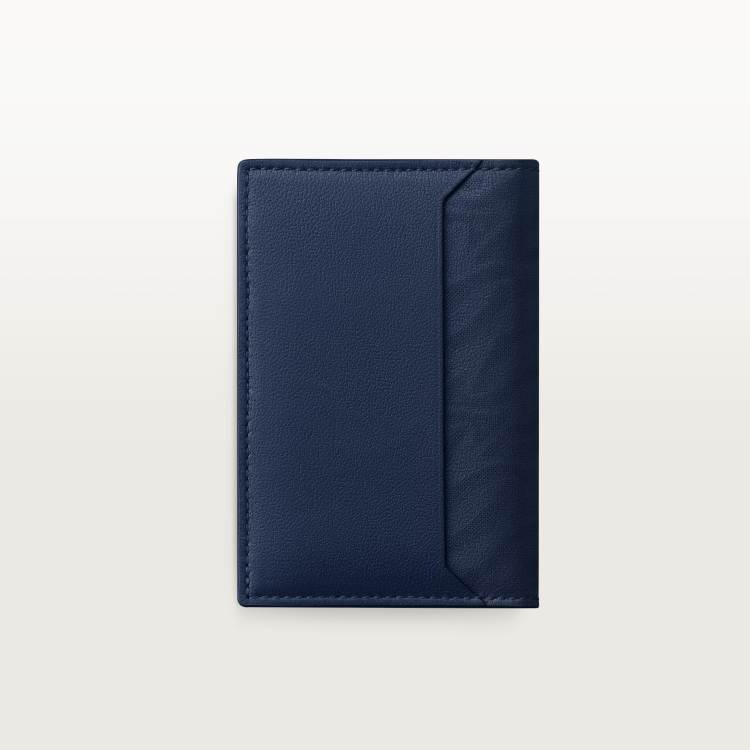 4信用卡皮夹，Must de Cartier系列 海军蓝色 小牛皮