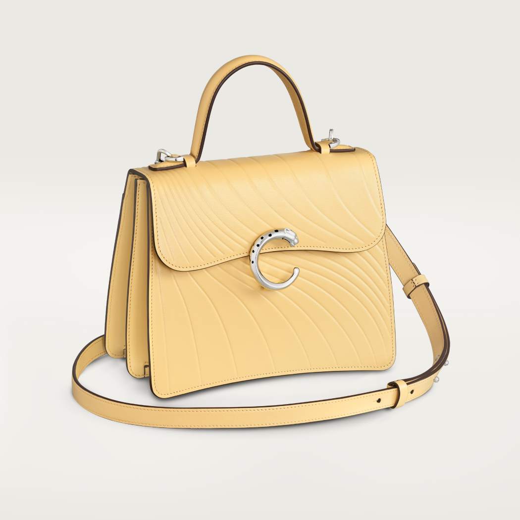 Panthère C de Cartier系列小号款手袋 Mimosa yellow 小牛皮