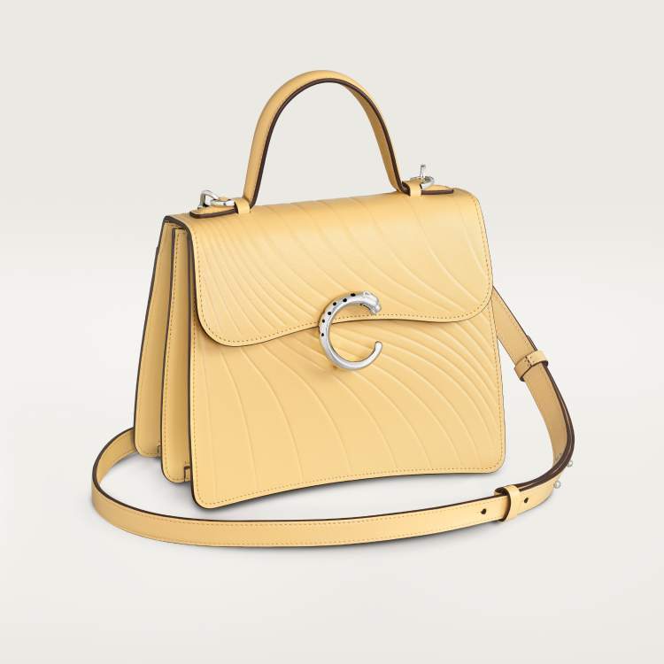 Panthère C de Cartier系列小号款手袋 Mimosa yellow 小牛皮