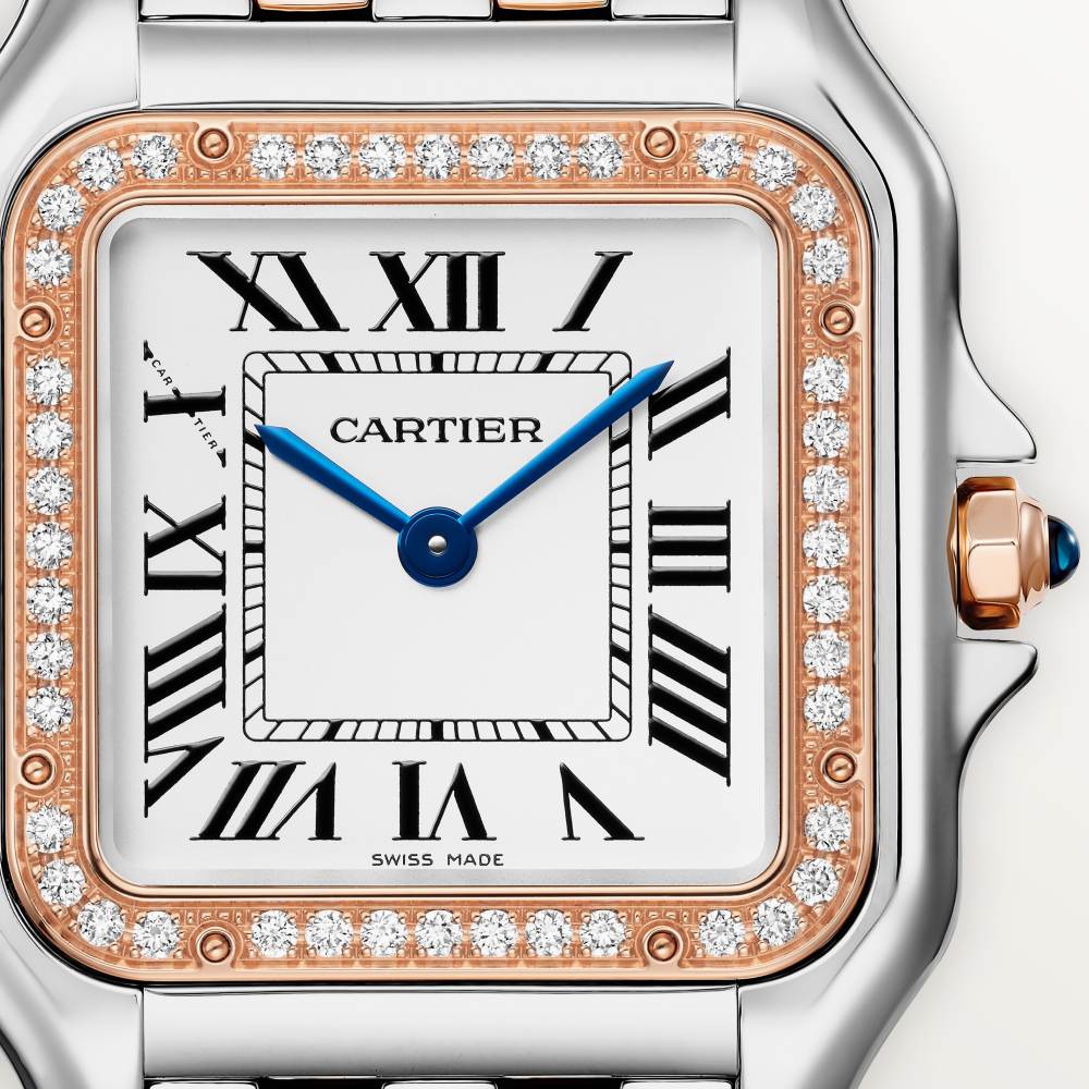 Panthère de Cartier腕表 中号 精钢色 - 玫瑰K金 石英