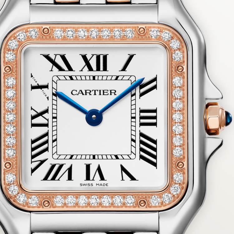 Panthère de Cartier腕表 中号 精钢色 - 玫瑰K金 石英
