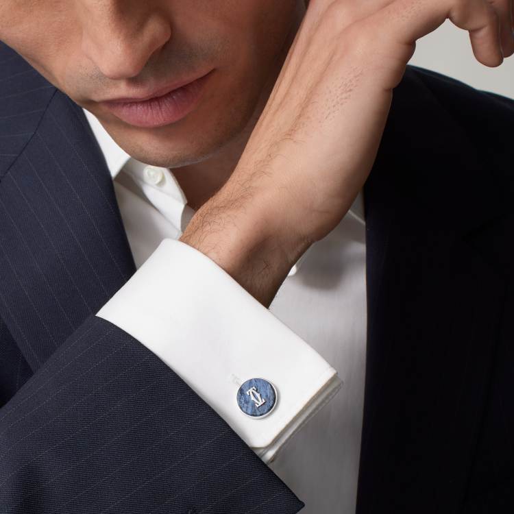 Double C de Cartier蓝线石袖扣