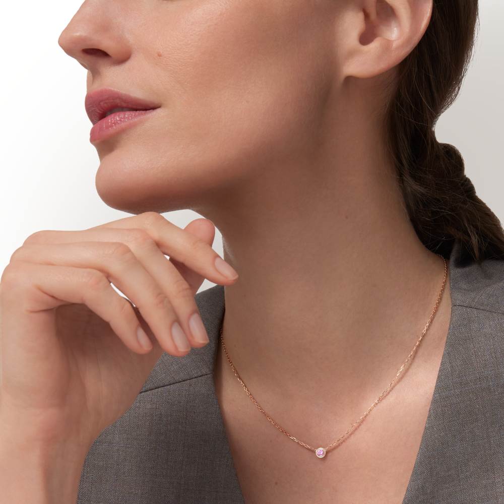 Cartier d'Amour吊坠项链，粉色蓝宝石 18K玫瑰金