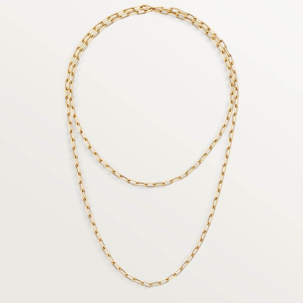 Santos de Cartier链式长项链，小号款 18K黄金